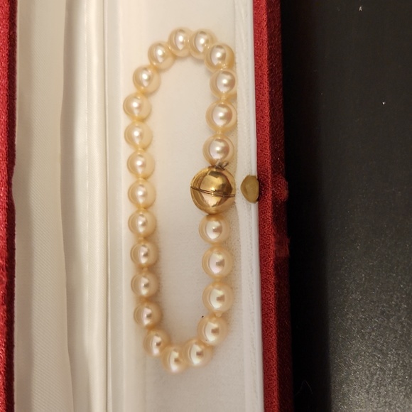 VINTAGE MAJORICA PEARL BEADED BRACELET in Box 7" - Picture 2 of 12